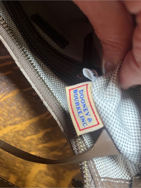 Dooney & Bourke Brown and Cream Signature Shoulder Bag main image 5